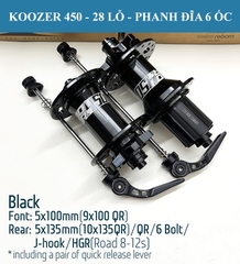 Bộ Hub KOOZER 450 28 Lỗ - Phanh Đĩa 6 Ốc - Tăm Móc
