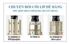 Bộ Hub GOLDIX M180 Ratchet EXP 52T – 28 Lỗ - Phanh Đĩa 6 Ốc