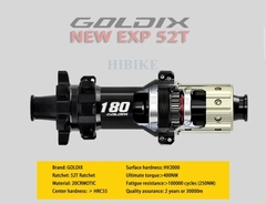 Bộ Hub GOLDIX M180 Ratchet EXP 52T – 28 Lỗ - Phanh Đĩa 6 Ốc