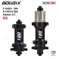 Bộ Hub GOLDIX M180 Ratchet EXP 52T – 28 Lỗ - Phanh Đĩa 6 Ốc
