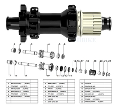 Bộ Hub GOLDIX M180 Ratchet EXP 52T – 28 Lỗ - Phanh Đĩa 6 Ốc