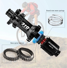 Bộ Hub GOLDIX M310 Ratchet 60t Hình Nón 28H - Phanh Đĩa 6 Ốc