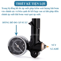 Bơm Phuộc Hơi Xe Đạp GIYO GS-02D