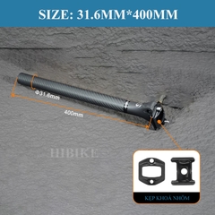Cọc Yên Xe Đạp CARBON Cao Cấp TOSEEK C25 0 Độ