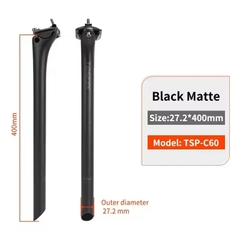 Cọc Yên Xe Đạp CARBON TOSEEK C60 ULTRA LIGHT