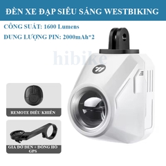 Đèn Xe Đạp Siêu Sáng 1600 Lumens WEST BIKING