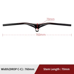 Ghi Đông Xe Đạp MTB Liền Pô Tăng Âm Sườn CARBON TOSEEK TM200