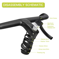 Ghi Đông Xe Đạp Đua Liền Pô Tăng CARBON TOSEEK TR6600 - Âm Dây