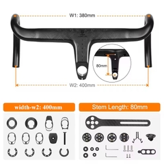 Ghi Đông Xe Đạp Đua Liền Pô Tăng TOSEEK TKR02