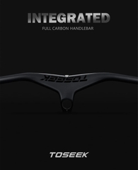 Ghi Đông Xe Đạp MTB Liền Pô Tăng CARBON TOSEEK - Màu Đen