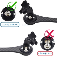 Giá Đỡ Đồng Hồ Xe Đạp CARBON 2 Ốc Dọc