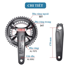 Giò Dĩa PROWHEEL RPM 50-34T 170CM