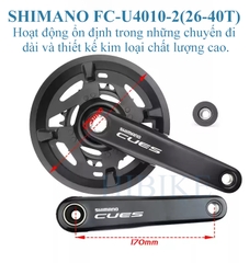 Bộ Giò Dĩa Xe Đạp 2 Tầng SHIMANO CUES U4010 46-30T 170MM