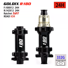 Bộ Hub GOLDIX R180 Ratchet EXP 52T – 24 Lỗ - Phanh Đĩa 6 Ốc