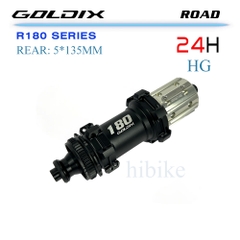 Bộ Hub GOLDIX R180 Ratchet 60t Hình Nón 24H - Phanh Đĩa Centerlock