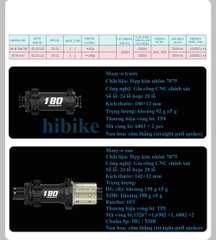 Bộ Hub GOLDIX R180 Ratchet 60t Hình Nón 24H - Phanh Đĩa Centerlock