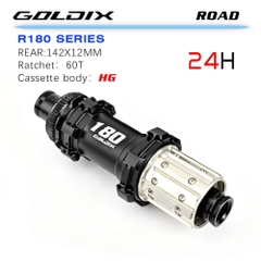 Bộ Hub GOLDIX R180 Ratchet 60t Hình Nón 24H - Phanh Đĩa Centerlock