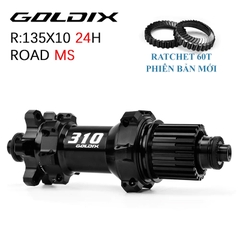 Bộ Hub GOLDIX R310 Ratchet 60t Hình Nón 24H - Phanh Đĩa 6 Ốc