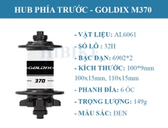 Bộ Hub Xe Đạp GOLDIX M370 - Phanh Đĩa 6 Ốc - Rachet 36T
