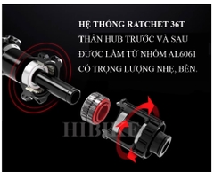 Bộ Hub Xe Đạp GOLDIX M370 - Phanh Đĩa 6 Ốc - Rachet 36T