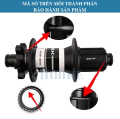 Bộ Hub Xe Đạp GOLDIX M370 - Phanh Đĩa 6 Ốc - Rachet 36T