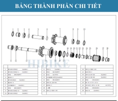 Bộ Hub Xe Đạp GOLDIX M370 - Phanh Đĩa 6 Ốc - Rachet 36T