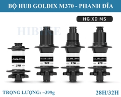 Bộ Hub Xe Đạp GOLDIX M370 - Phanh Đĩa 6 Ốc - Rachet 36T