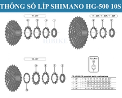 Líp Xe Đạp 10 Tầng SHIMANO CS-HG500