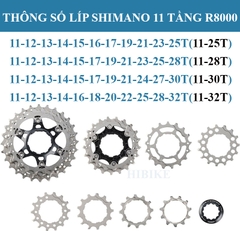 Líp Xe Đạp 11 Tầng SHIMANO ULTEGRA R8000 (HG800)