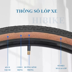Lốp Xe Đạp Giant 700x38C Touring Hoặc Gravel Viền Màu Nâu