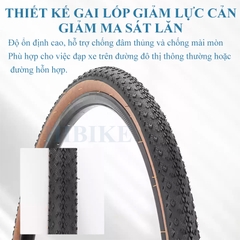 Lốp Xe Đạp Giant 700x38C Touring Hoặc Gravel Viền Màu Nâu