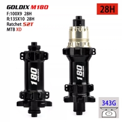 Bộ Hub GOLDIX M180 Ratchet EXP 52T – 28 Lỗ - Phanh Đĩa 6 Ốc