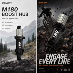 Bộ Hub GOLDIX M180 BOOST Ratchet 60T – 28 Lỗ - Phanh Đĩa 6 Ốc