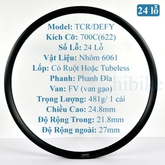 Niềng Nhôm Xe Đạp Giant TCR DEFY  700C - Phanh Đĩa