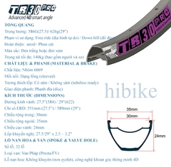 Niềng Nhôm 6069 Xe Đạp KOOZER TR30 PRO 32 Lỗ - Phanh Đĩa
