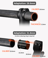 Phuộc Đơ Xe Đạp MTB CARBON TOSEEK – Phanh Đĩa - Cổ Nở 39.8mm