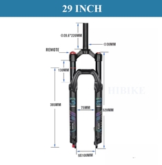Phuộc Hơi Xe Đạp MTB NANLIO 26/ 27.5 / 29 Inch – Phanh Đĩa