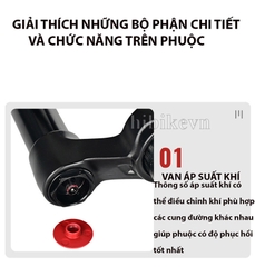Phuộc Hơi Xe Đạp MTB NANLIO 26/ 27.5 / 29 Inch – Phanh Đĩa