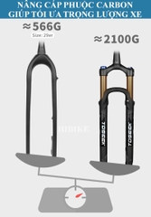 Phuộc Đơ Xe Đạp MTB CARBON TOSEEK M40 BOOST - Cổ Nở 39.8mm