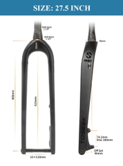 Phuộc Đơ Xe Đạp MTB CARBON TOSEEK M40 BOOST - Cổ Nở 39.8mm