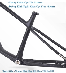 Khung Sườn Nhôm Xe Đạp Địa Hình KINESIS AM HARDTAIL TX529 BOOST UDH