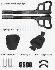 Tay càng nghỉ gắn ghi đông xe đạp chống mỏi Carbon TOSEEK