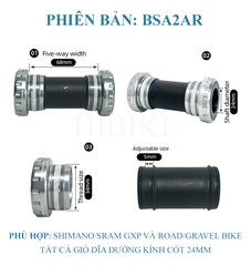 Trục Giữa BB Vặn Xe Đạp SENICX CERAMIC BSA24R