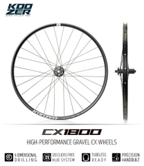 Bộ Vành Nhôm Xe Đạp 700C KOOZER CX1800 - Phanh Đĩa 6 Ốc