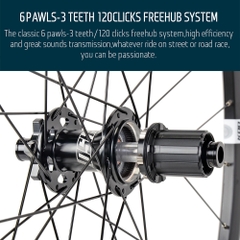 Bộ Vành Nhôm Xe Đạp 700C KOOZER CX1800 - Phanh Đĩa 6 Ốc