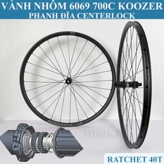 Bộ Vành Xe Đạp Đua 700C KOOZER 350 XR21 Nhôm 6069 Phanh Đĩa CL