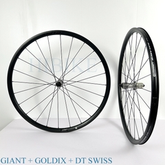 Bộ Vành Nhôm Xe Đạp 700C Ratchet 60T ( Niềng Giant + Hub Goldix + Tăm DT Swiss)