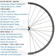Bộ Vành Nhôm 27.5/29Inch KOOZER XR1700 - Phanh Đĩa 6 Ốc