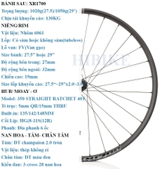 Bộ Vành Nhôm 27.5/29Inch KOOZER XR1700 - Phanh Đĩa 6 Ốc