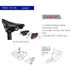 Đèn hậu Giant gắn phía sau yên xe đạp NUMEN+UNICLIP TL2